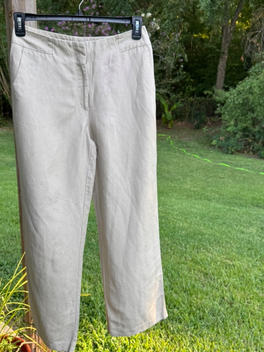 East 5th • Linen Blend Straight Leg Pants • Side Pockets • Size 8 - Picture 2 of 5